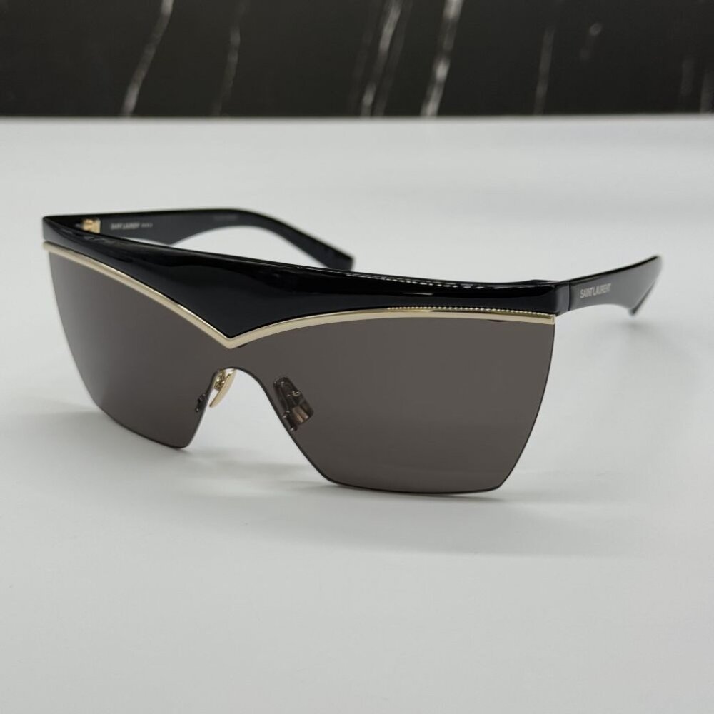 NEW SAINT LAURENT SL614 MASK 001 WOMEN BLACK SUNGLASSES SAINT LAURENT SL 614 001